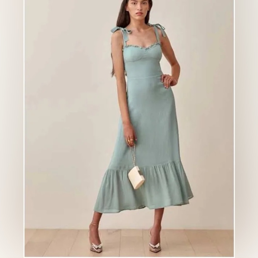 NWT Reformation Light Blue Midi Dress